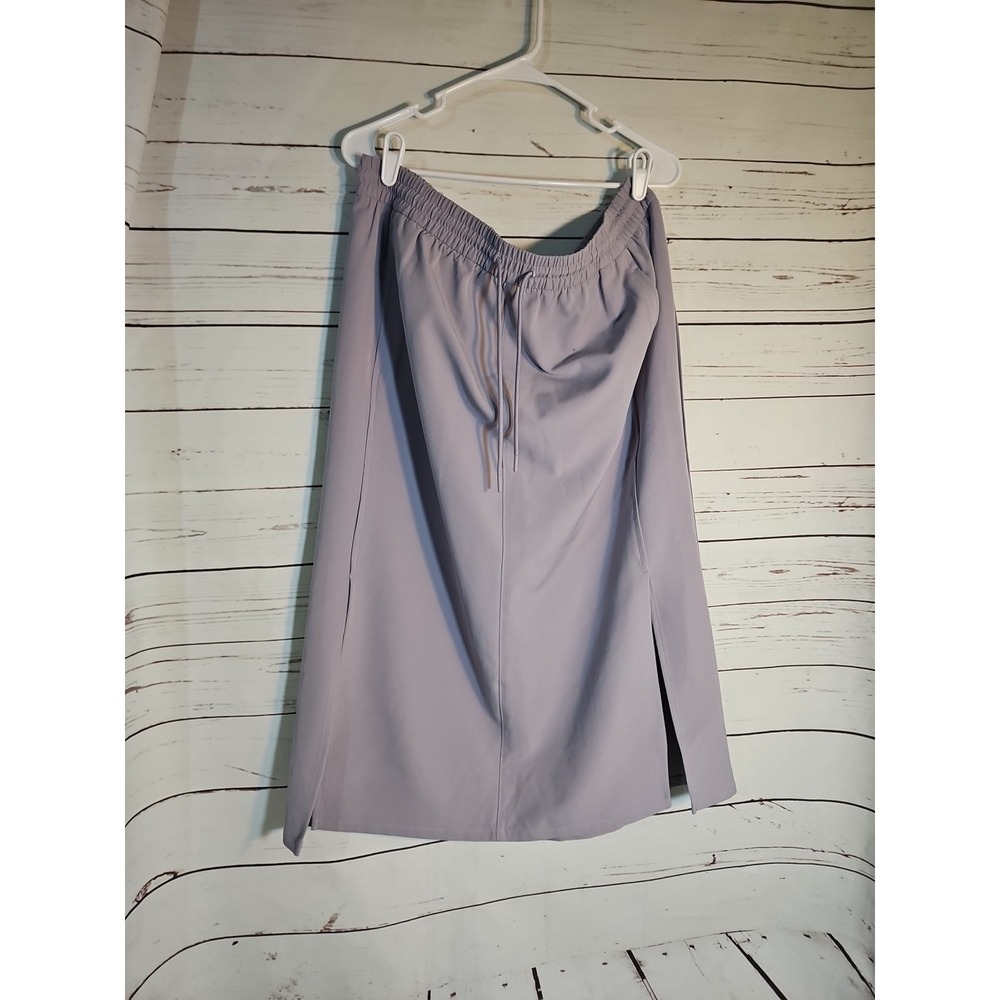 ATHLETA Stride MIDI Skirt in Violet XL  Drawstring Pockets Side Slits